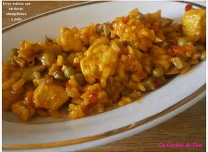 Foto principal de Arroz meloso con verduras, champiñones y pollo