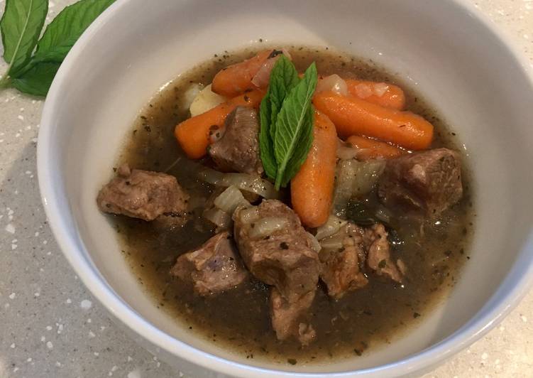 Recipe of Super Quick Homemade Spring Lamb &amp; Mint Stew