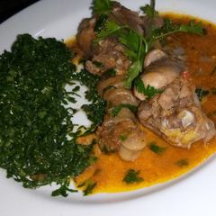 A picture of Kienyeji chicken stew.