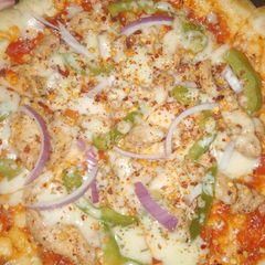 A picture of Fajita seasoning pizza without oven.