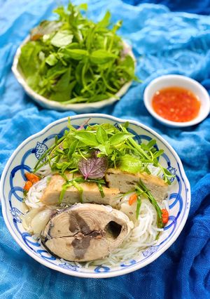 Hình của món Bún Chả Cá Nấu Mẵn.