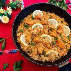 A picture of One pan lemon and herbs rice 🍋🍚.