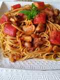 معكرونة بفواكه البحر spaghettis au fruit de mer