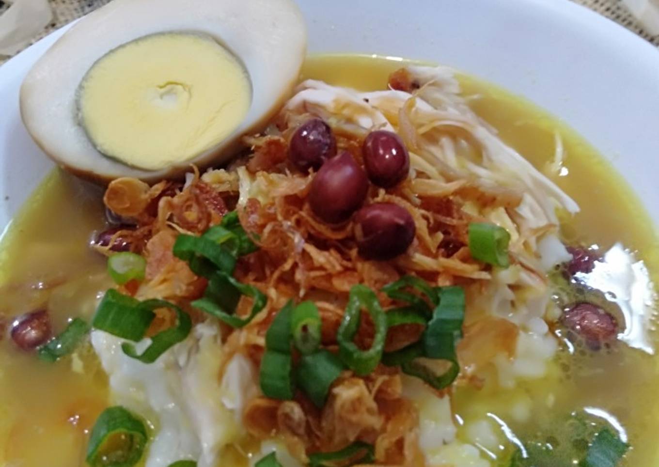 Bubur Ayam Kuah Kuning