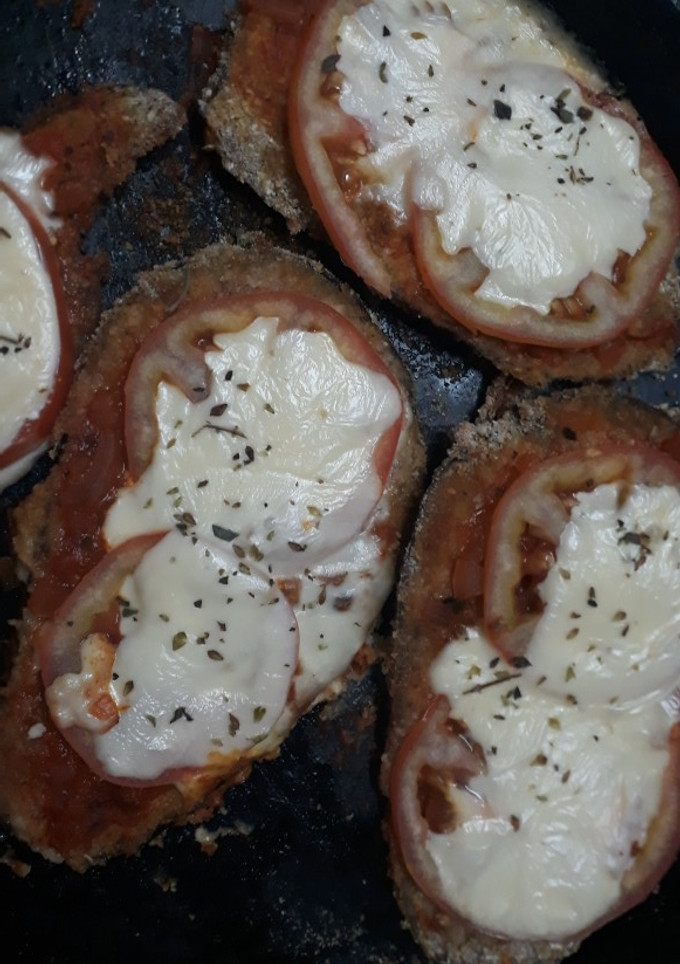 Una foto de Milanesas de Berenjena a la Napolitana