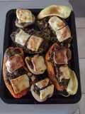 Morrones rellenos con carne vegetal
