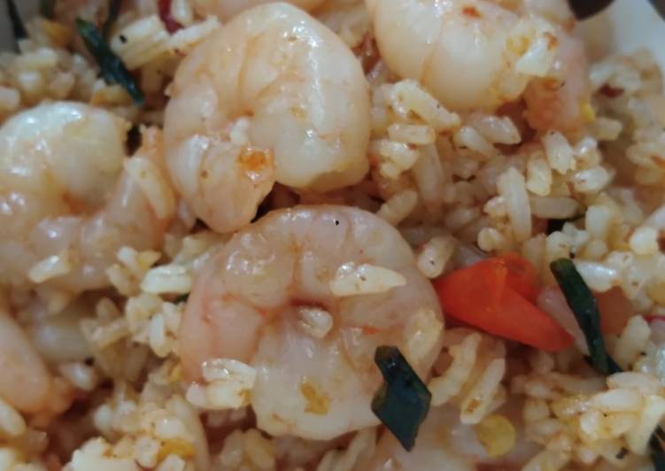 Nasi Goreng Udang Pedas (Fried rice spicy shrimp)