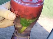 Une photo de sirop menthe