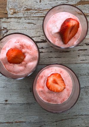 Une photo de Mousse de fraises