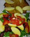 Pechuga con ensalada fruta y miel a la Mario's