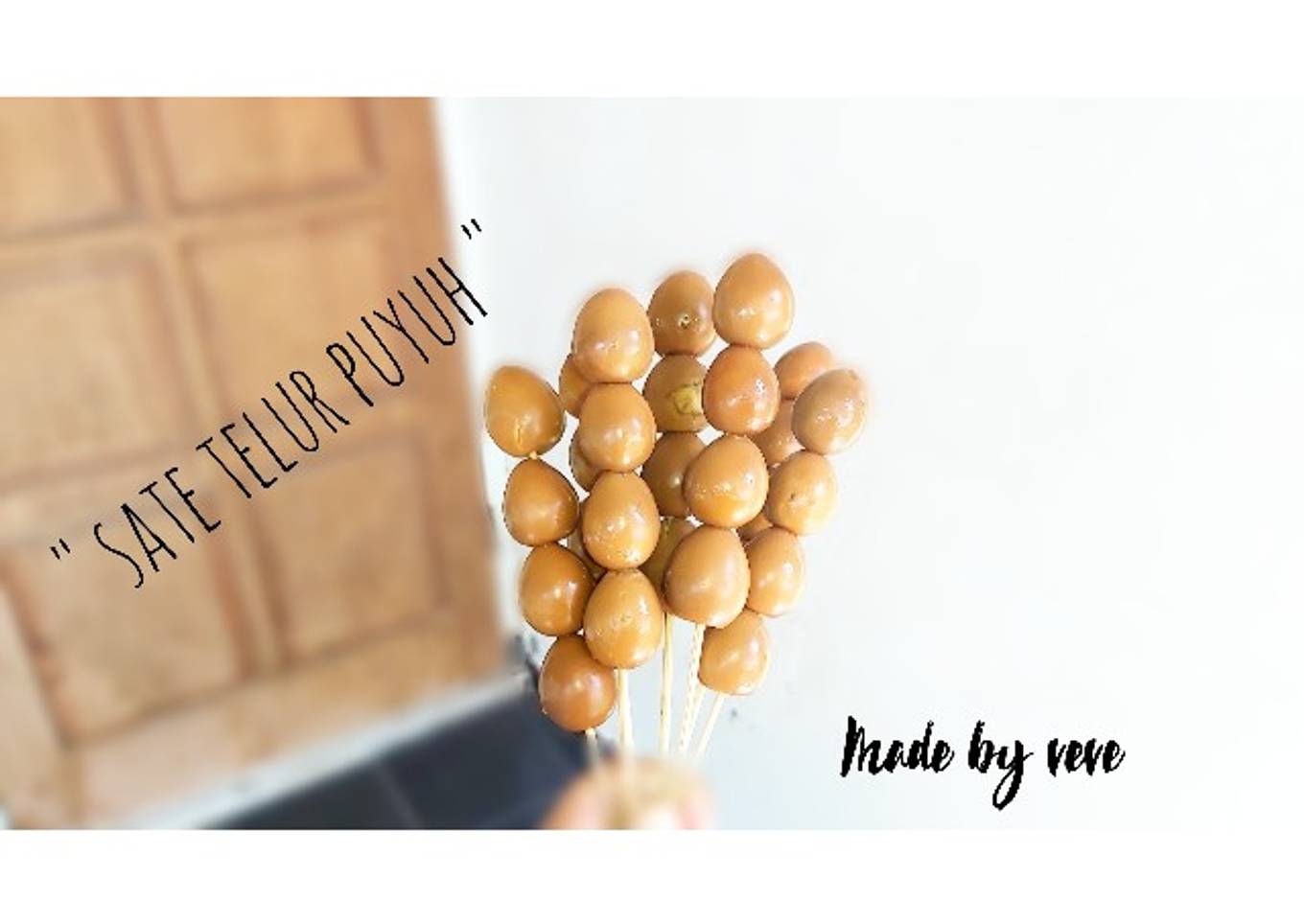 Sate telur puyuh bacem