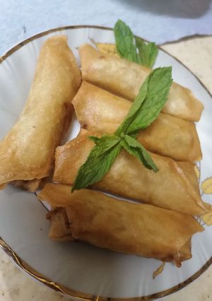 A picture of Chicken rolls.