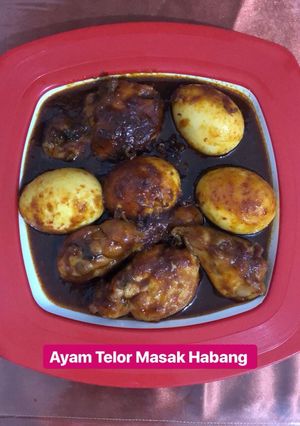 Foto resep Ayam Telor Masak Habang