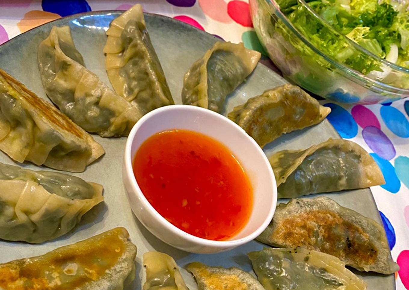 Gyozas de Espinacas y Gambas