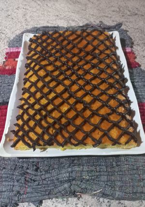 Una foto de Bizcocho de naranja 🍊 con chocolate en licuadora