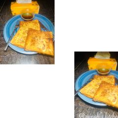 A picture of French toast or eggy bread🍞.