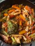 Verduras con pollo