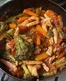 Verduras con pollo