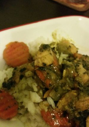 A picture of Slow Cooker Thai Green Curry Chicken.