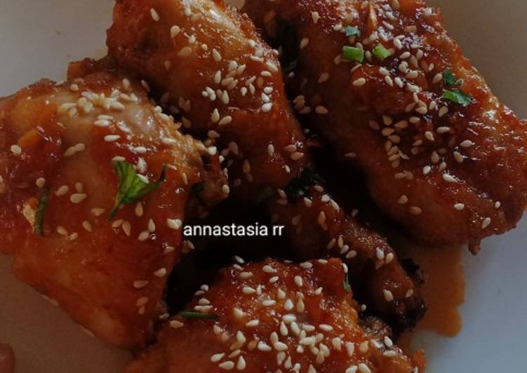 Resep Chicken Gong Jang (Ayam Bumbu Madu ala Korea) yang Lezat Sekali