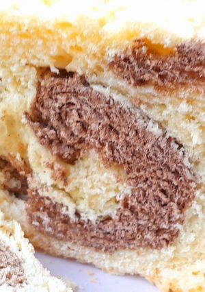 Una foto de Pan de molde marmolado
