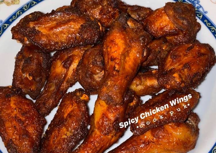 Langkah Mudah untuk Menyiapkan #Spicy Chicken Wings by c o o k p u k Anti Gagal