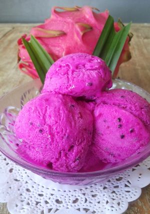 Foto resep Es Cream Buah Naga