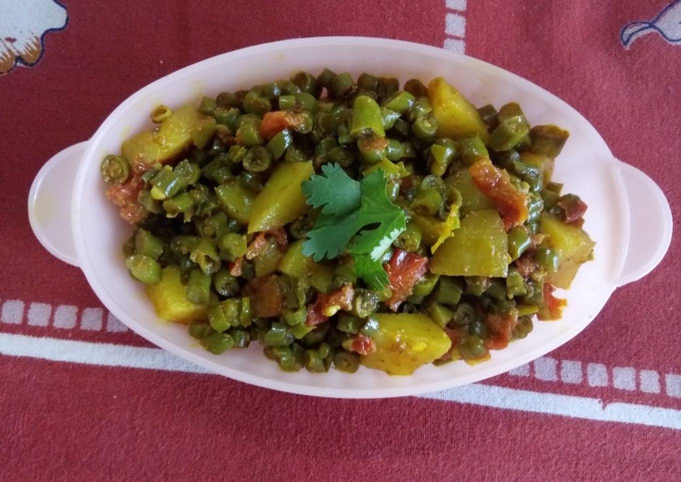 Beans allu ki sabji