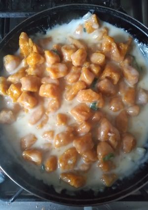 Una foto de Ñoquis de zapallo veganos