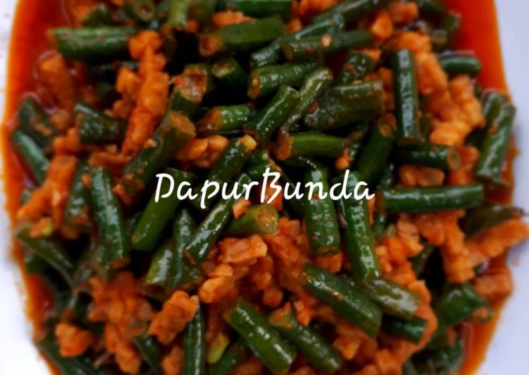 Oseng kacang panjang mix tempe