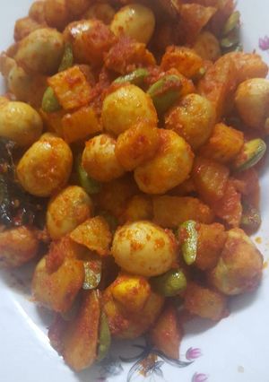 Foto resep Sambel goreng kentang telor puyuh pete