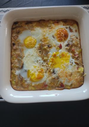 Une photo de Gratin de légumes façon œuf cocotte
