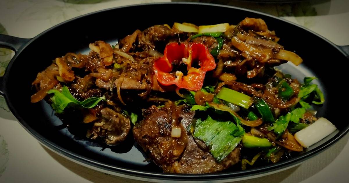 Gambar Hati Sapi Goreng Masak Saus Tiram