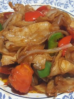 รูปของ เบคอนผัดพริกหวาน