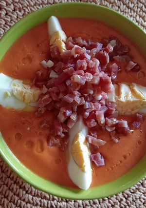 A picture of My Power-Packed Salmorejo! 💪🍅❤️.