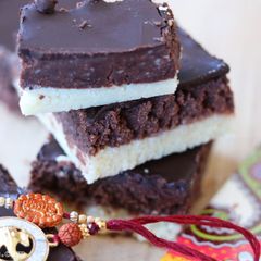 Chocolate Milk Powder Burfi A picture of Chocolate Milk Powder Burfi.