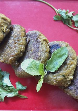 A picture of Soya Seekh Kabab.