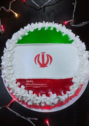 عکسی از دستور 🇮🇷کیک پرچم ایران (Iran's flag cake)