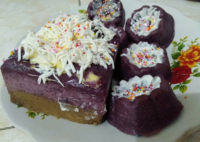 Cara Membuat Bolu kukus coklat dan ubi ungu Anti Gagal