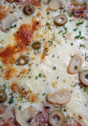 Una foto de Pizza sin amasar con el agua de cocción (en este caso de papas)