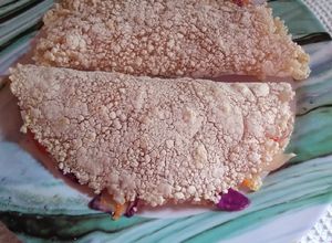 Una foto de Tapioca rellena 🇧🇷 la crepa sola 130 calorías y mucho calcio
