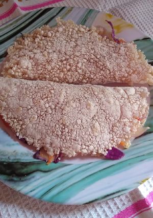 Una foto de Tapioca rellena 🇧🇷 la crepa sola 130 calorías y mucho calcio
