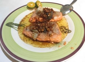 Foto resep Salmon Steak With Garlic Shoyu and Songkit Flavour
