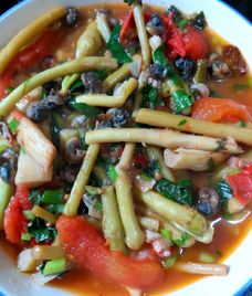 bồng khoai nấu ốc