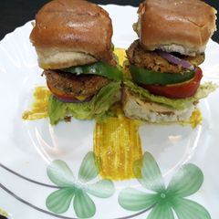 Soya burger healthy and make to easy A picture of Soya burger healthy and make to easy.