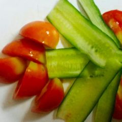 A picture of Healthy Cucumber Tomato Salad.