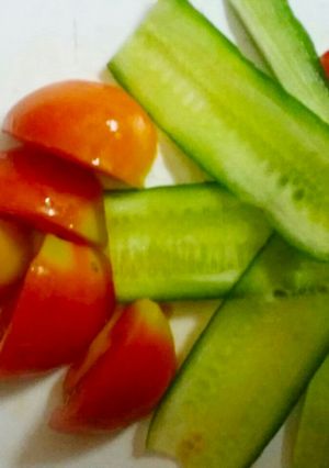 A picture of Healthy Cucumber Tomato Salad.