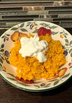Hagymás, paprikás köles Judit módra. recept fotója