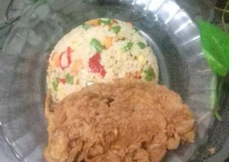 Nasi goreng sayur+dadar telur krispy ala GMP