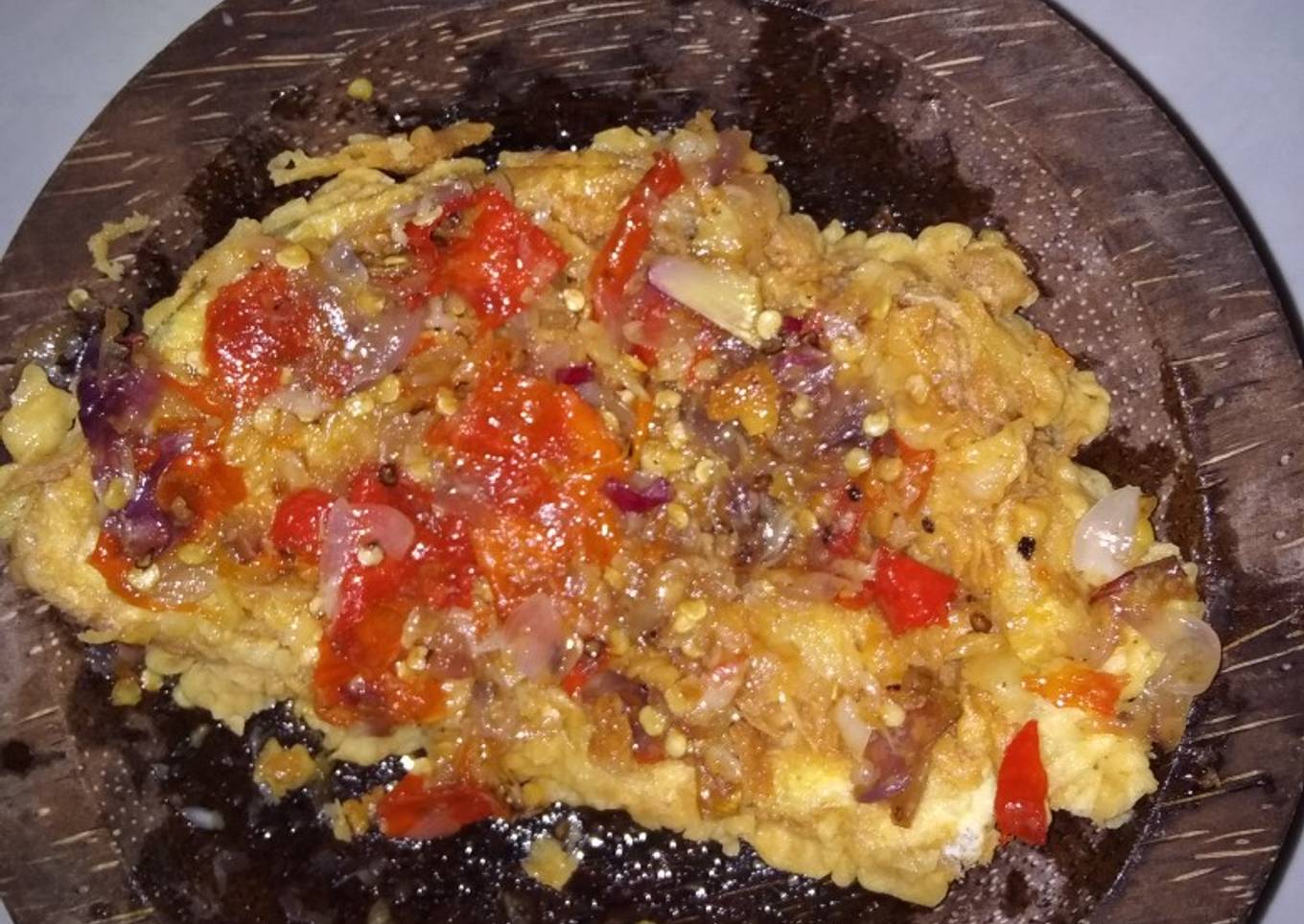Telur geprek crispy